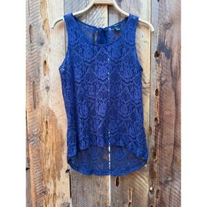 Sheer Lace Blouse Womens M Tie Back Coquette Romantic Balletcore Cottagecore